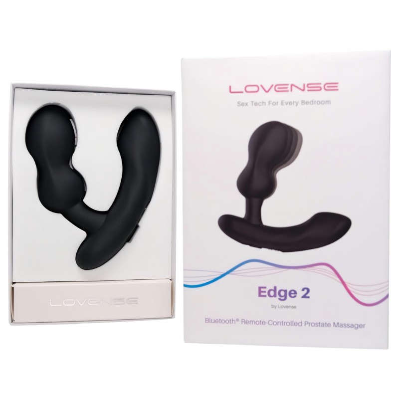Lovense Edge 2 - App-vezérelt prosztata vibrátor, férfiaknak (fekete) 146532 termék bemutató kép