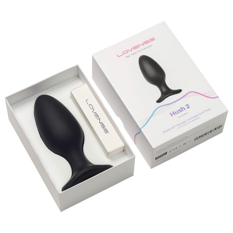 LOVENSE Hush 2 L - akkus kis anál vibrátor (57 mm, fekete) 131112 termék bemutató kép