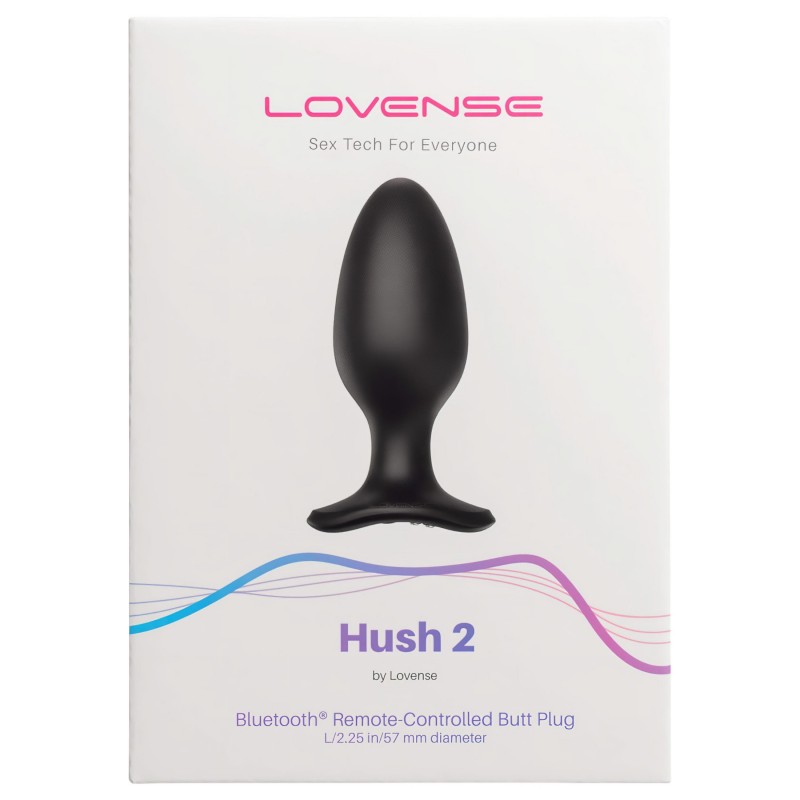 LOVENSE Hush 2 L - akkus kis anál vibrátor (57 mm, fekete) 131115 termék bemutató kép