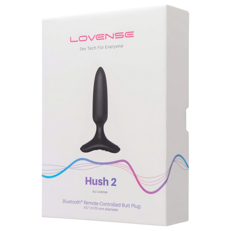 LOVENSE Hush 2 XS - akkus kis anál vibrátor (25 mm, fekete) 131106 termék bemutató kép