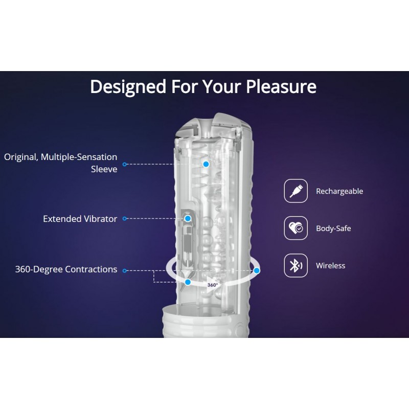 LOVENSE Max 2 - okos maszturbátor (fehér) 32968 termék bemutató kép