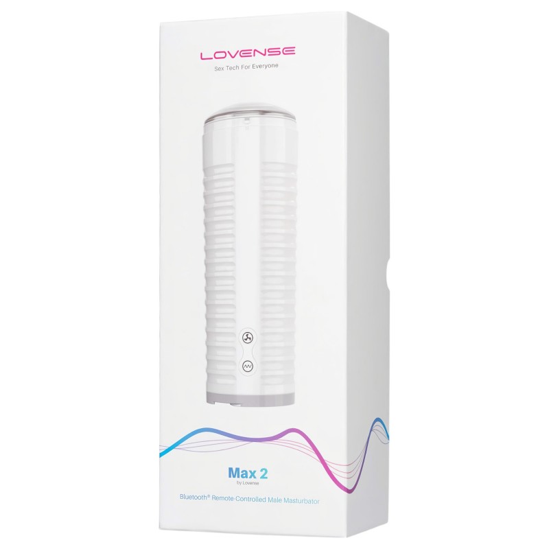 Lovense Max 2 - app-vezérelt férfi maszturbátor (fehér) 158675 termék bemutató kép