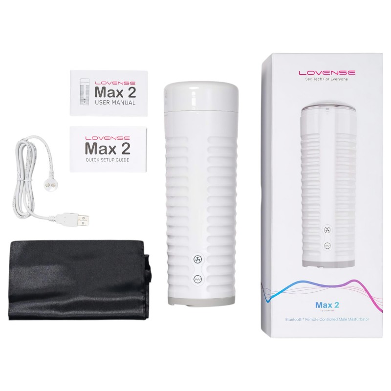 Lovense Max 2 - App-vezérelt maszturbátor, férfiaknak (fehér) 138312 termék bemutató kép