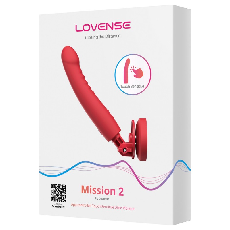 LOVENSE Mission 2 - okos vibrátor tapadókoronggal (piros) 122398 termék bemutató kép