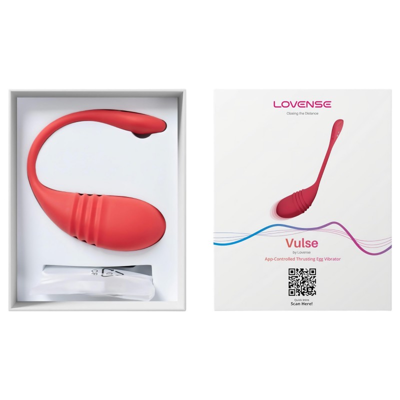 Lovense Vulse – App-vezérelt lökő vibrációs tojás (piros) 138801 termék bemutató kép