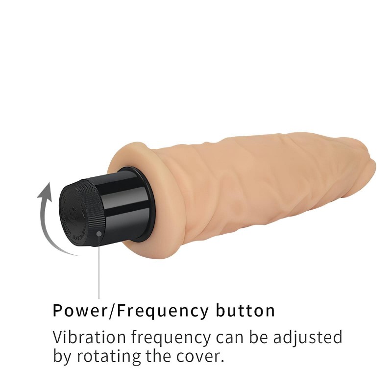 Lovetoy Real Feel - élethű vibrátor - 19 cm (testszínű) 141982 termék bemutató kép