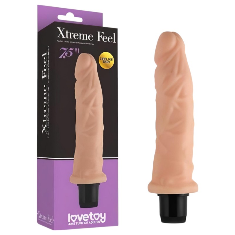 Lovetoy Real Feel - élethű vibrátor - 19 cm (testszínű) 141983 termék bemutató kép