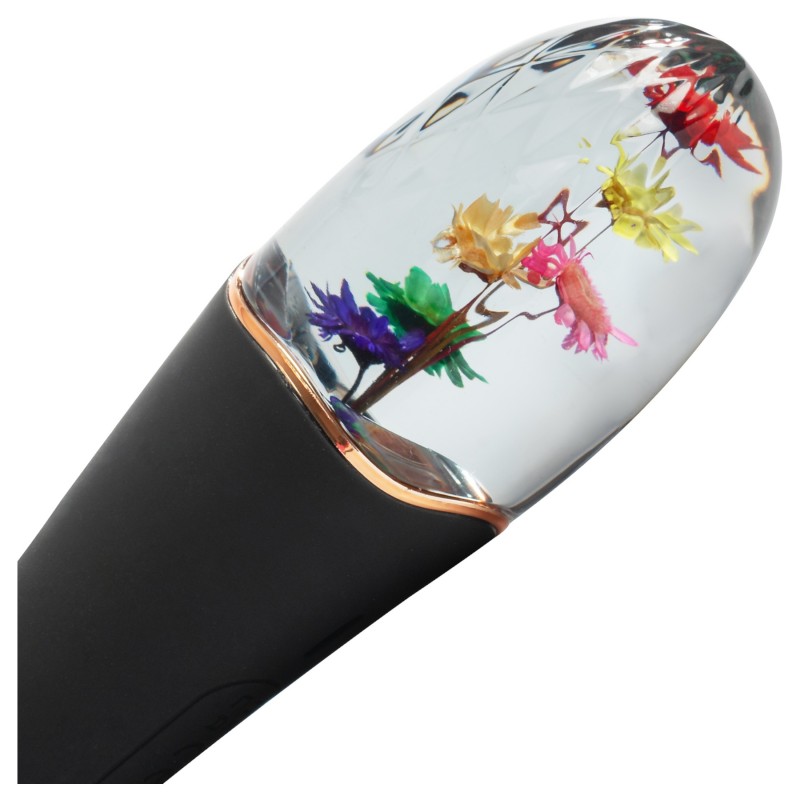 LOVISS Flower Amber - G-pont vibrátor (fekete) 151862 termék bemutató kép