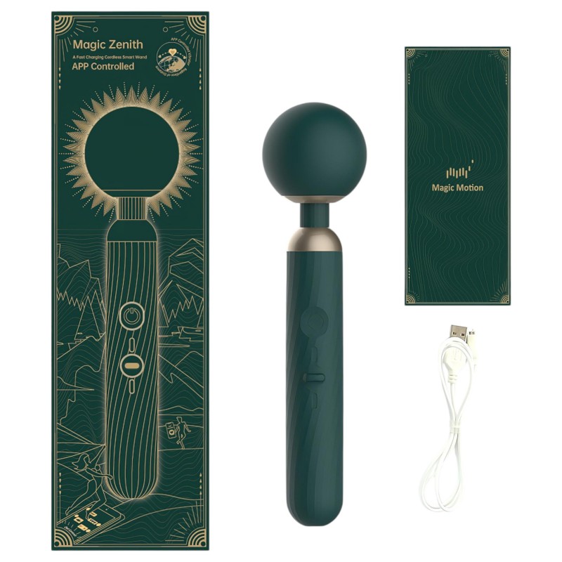 Magic Motion Zenith - app-vezérelt wand masszírozó vibrátor (zöld) 163151 termék bemutató kép