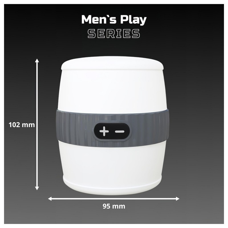 Men's Play - diszkrét vibrációs maszturbátor (fehér) 140440 termék bemutató kép