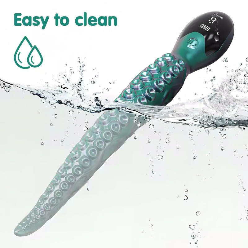 Monster Fuck - Polipkar vibrátor (zöld) 119765 termék bemutató kép