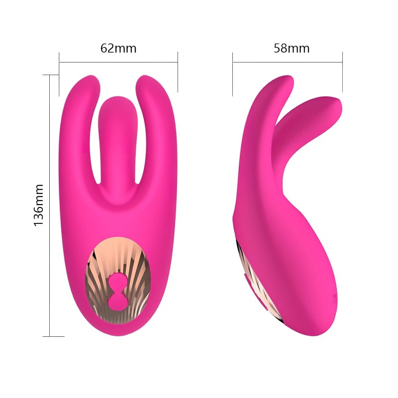 Mroow - akkus, 3 ágú csiklóizgató vibrátor (pink) 151196 termék bemutató kép