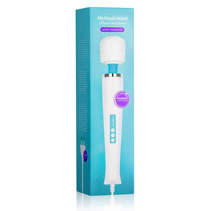 MyMagicWand - erős masszírozó vibrátor (fehér-kék) 73802 termék bemutató kép