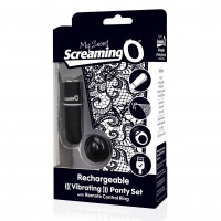 Screaming O MySecret - akkus, rádiós vibrációs tanga - fekete (S-L) 65469 termék bemutató kép