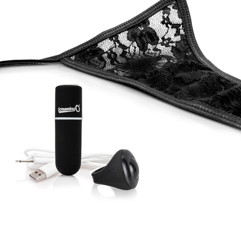 Screaming O MySecret - akkus, rádiós vibrációs tanga - fekete (S-L) 65472 termék bemutató kép
