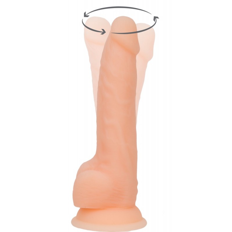 Naked Addiction Rotating 8 - forgó vibrátor (20cm) - natúr 64334 termék bemutató kép