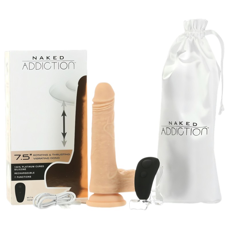Naked Addiction Thrusting 7,5 - lökő vibrátor (19 cm, testszínű) 100943 termék bemutató kép