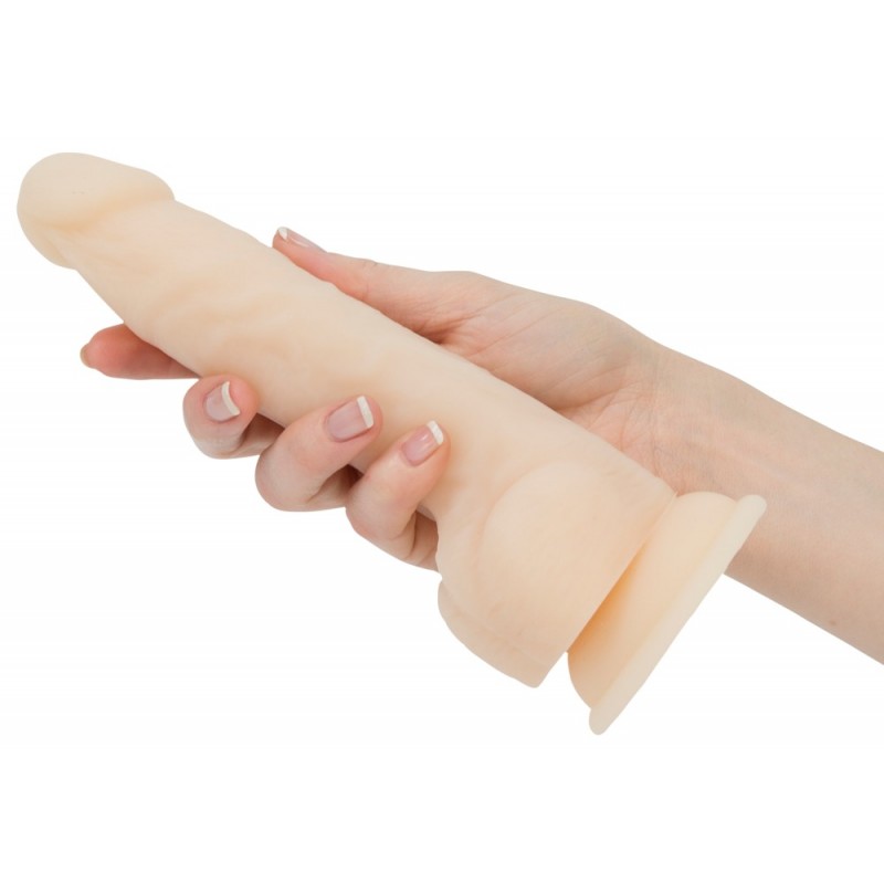 Naked Addiction Thrusting 9 - lökő vibrátor - natúr (23cm) 64304 termék bemutató kép