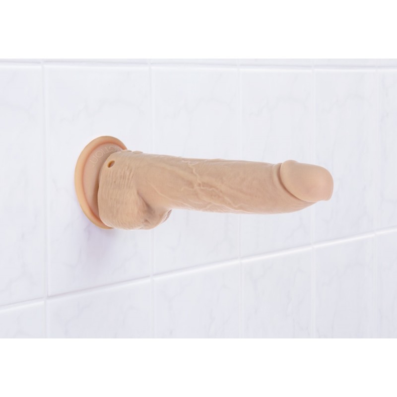 Naked Addiction Thrusting 9 - lökő vibrátor - natúr (23cm) 64307 termék bemutató kép
