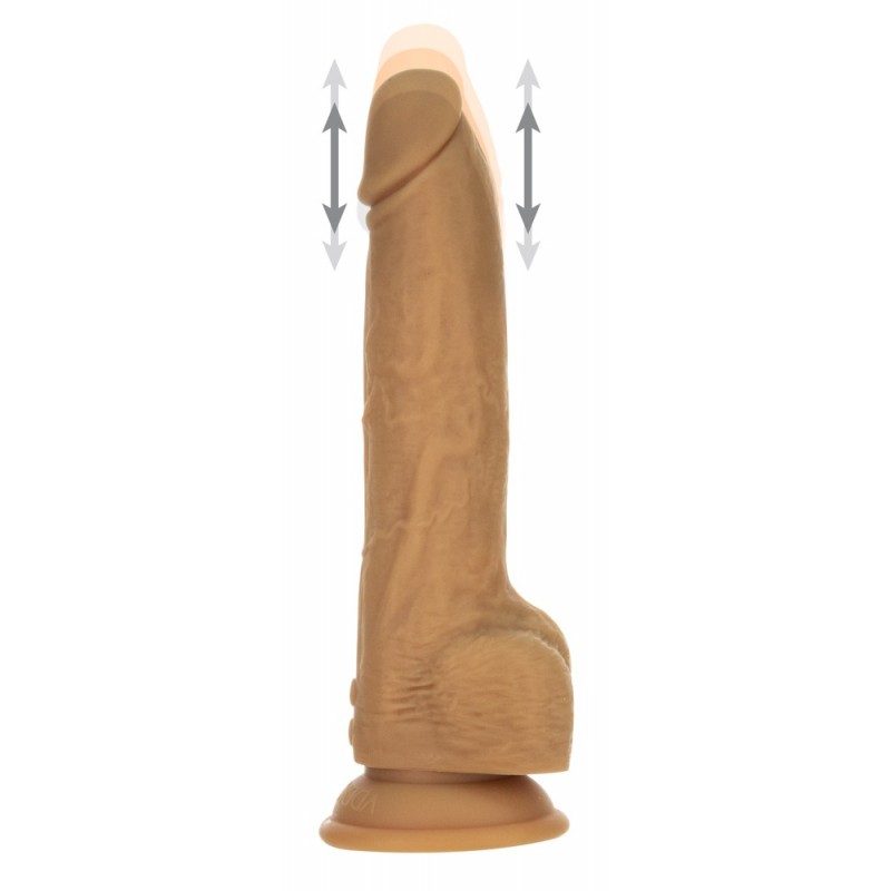 Naked Addiction Thrusting 9 - lökő vibrátor - sötét (23cm) 64312 termék bemutató kép