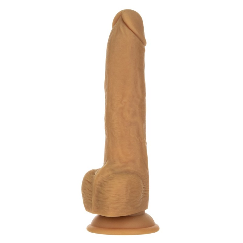 Naked Addiction Thrusting 9 - lökő vibrátor - sötét (23cm) 85428 termék bemutató kép