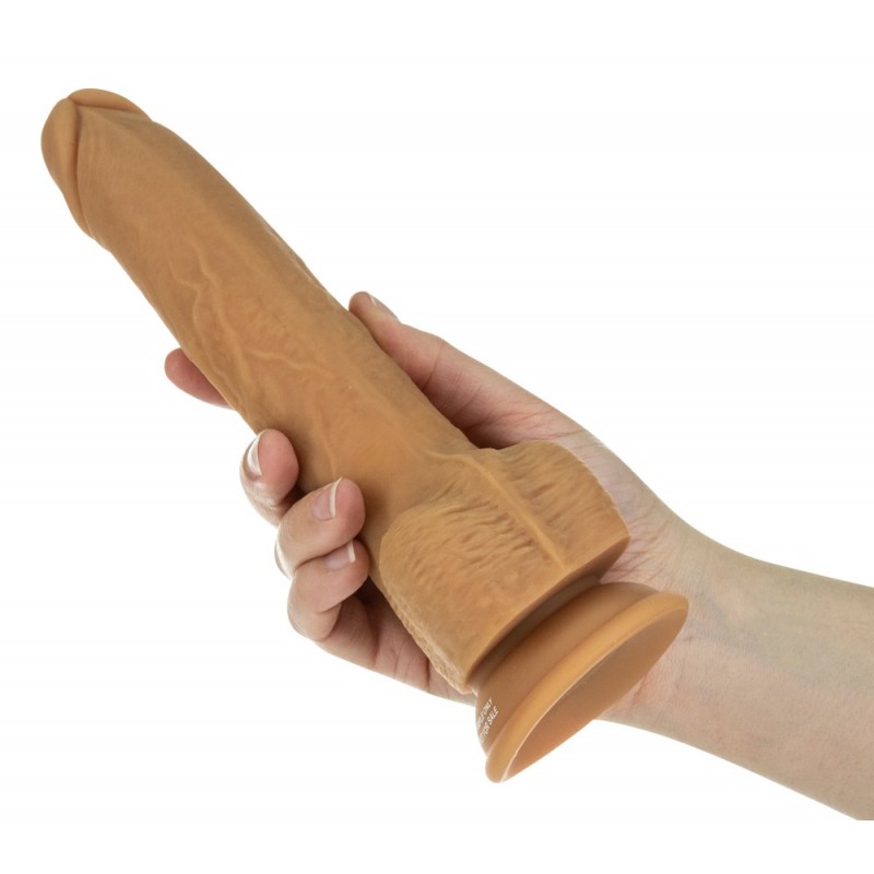 Naked Addiction Thrusting 9 - lökő vibrátor - sötét (23cm) 85429 termék bemutató kép
