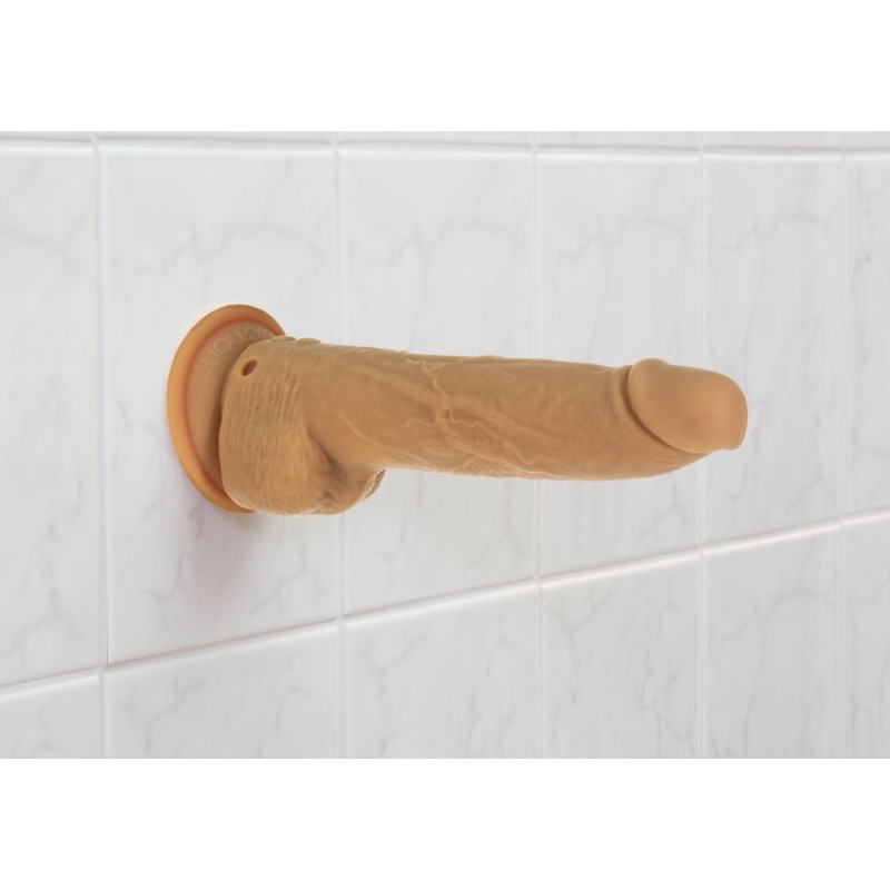 Naked Addiction Thrusting 9 - lökő vibrátor - sötét (23cm) 85432 termék bemutató kép