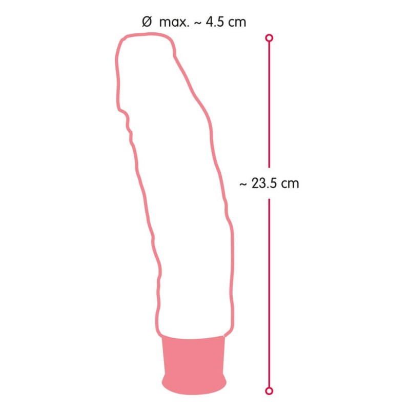 Bőrtapintású vibrátor - Nature Skin 64608 termék bemutató kép