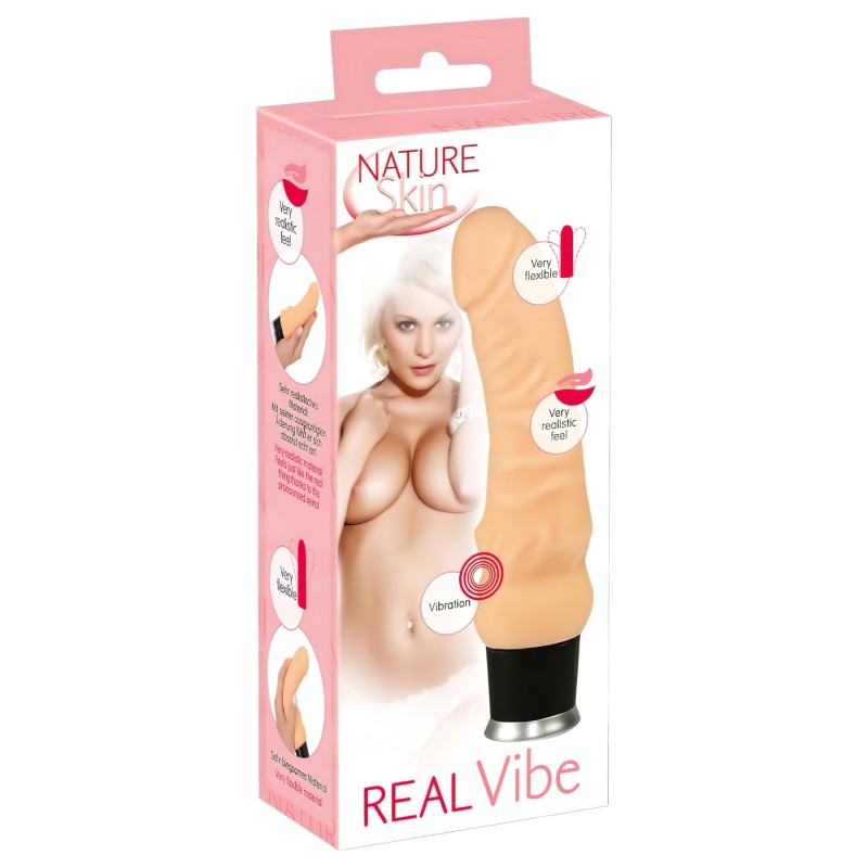 Nature Skin - élethű vibrátor (20 cm) 157991 termék bemutató kép