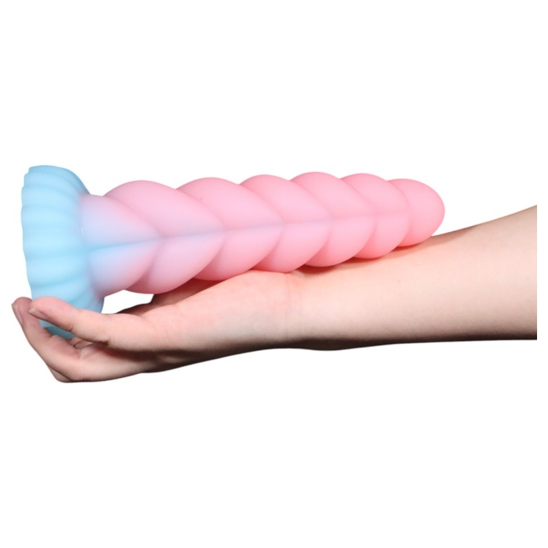 OgazR - világító unikornis dildó - 22 cm (szivárvány) 133790 termék bemutató kép