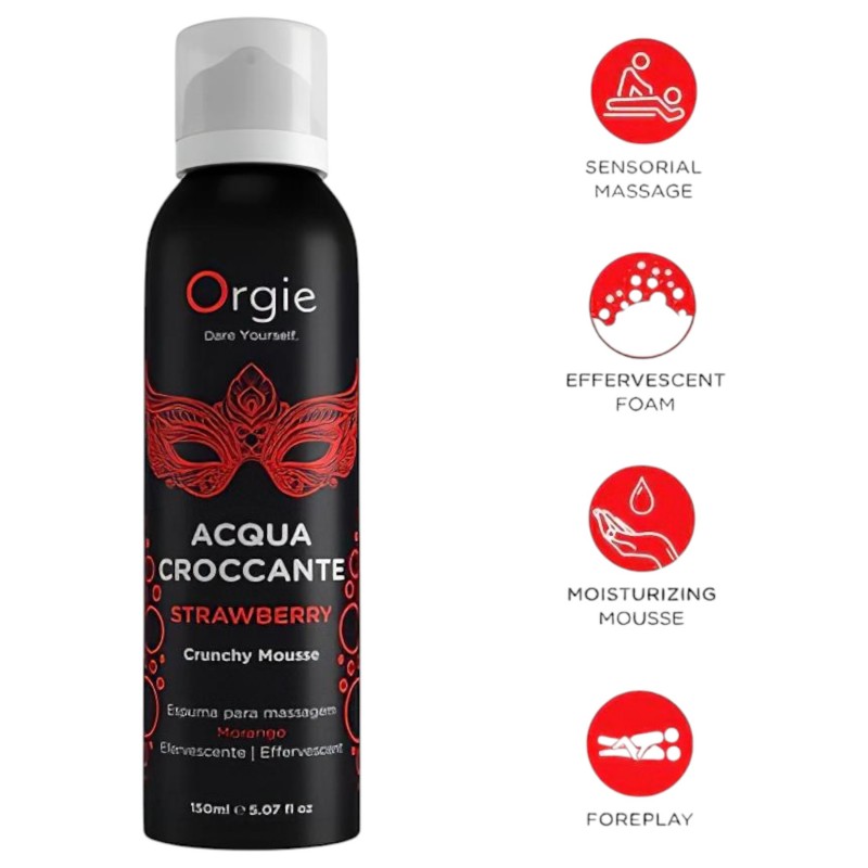 Orgie Acqua Croccante - masszázs hab - eper (150 ml) 133978 termék bemutató kép