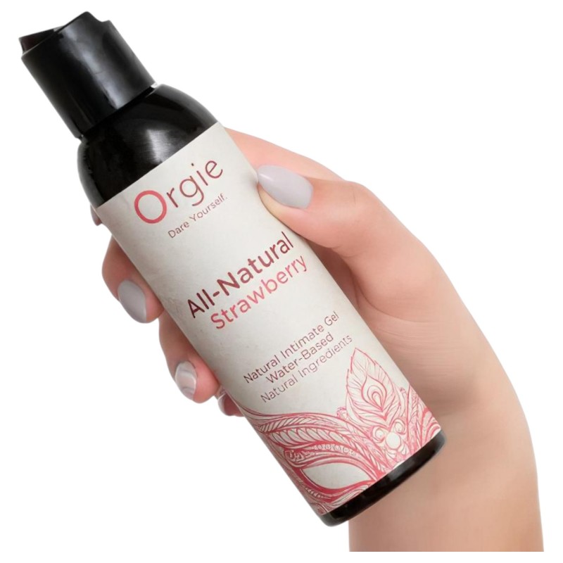 Orgie All Natural - vízbázisú síkosító gél - eper (150 ml) 118535 termék bemutató kép