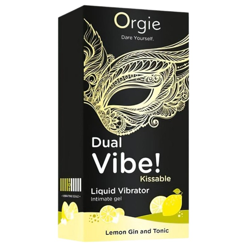Orgie Dual Vibe - folyékony vibrátor Gin Tonic ízben (15 ml) 163628 termék bemutató kép