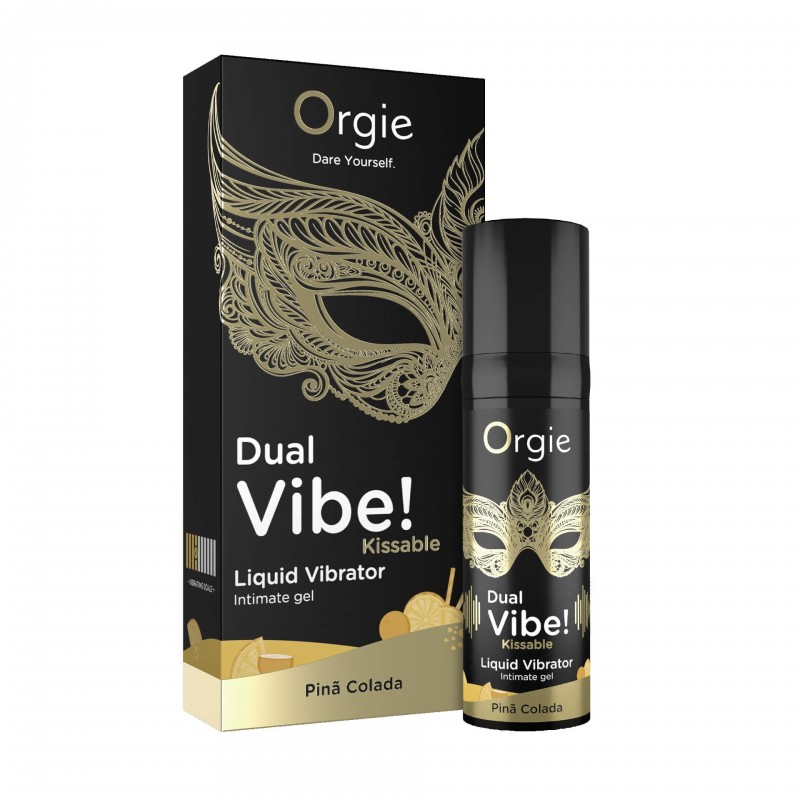 Orgie Dual Vibe! - folyékony vibrátor - Pinã Colada (15ml) 83094 termék bemutató kép