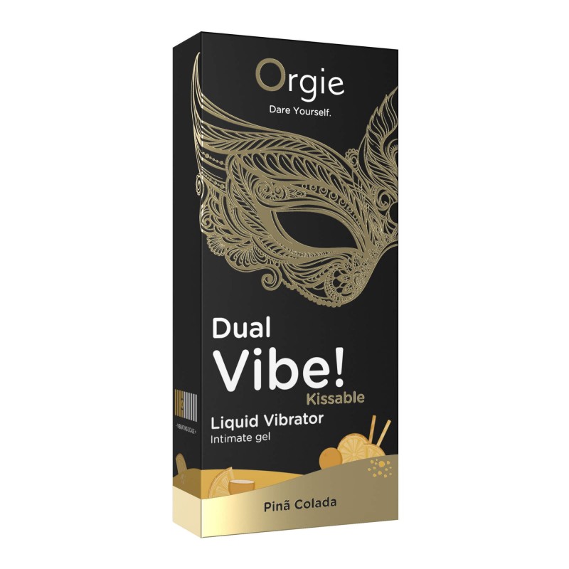 Orgie Dual Vibe! - folyékony vibrátor - Pinã Colada (15ml) 83096 termék bemutató kép