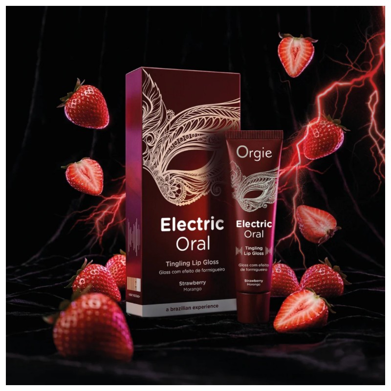 Orgie Electric Oral - bizsergető ajakfény orális szexhez, eper (10 ml) 166658 termék bemutató kép