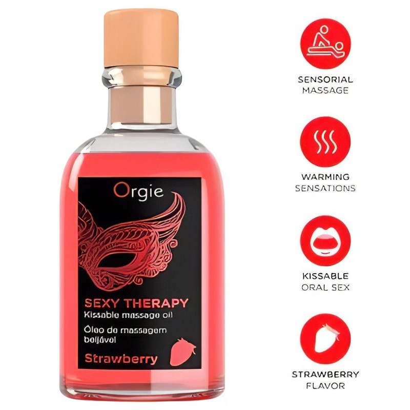 Orgie Sexy Therapy - masszázsolaj szett - eper (100 ml) 171108 termék bemutató kép
