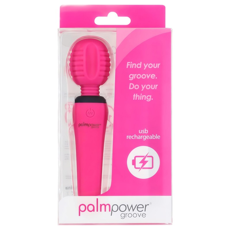 PalmPower Groove - akkus wand masszírozó vibrátor (pink) 155642 termék bemutató kép