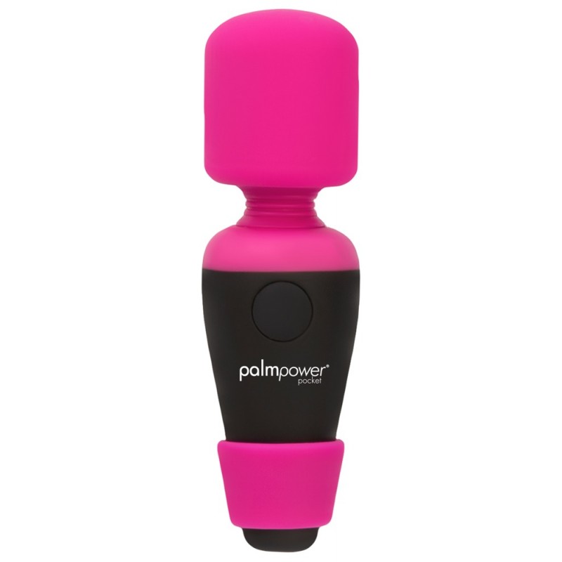 PalmPower Pocket Wand - mini masszírozó vibrátor (pink-fekete) 27521 termék bemutató kép