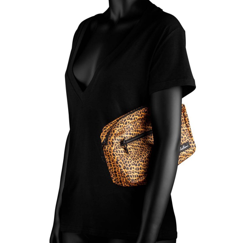 Panthra Shaka Wand - akkus, masszírozó vibrátor (leopárd-fekete) 41453 termék bemutató kép