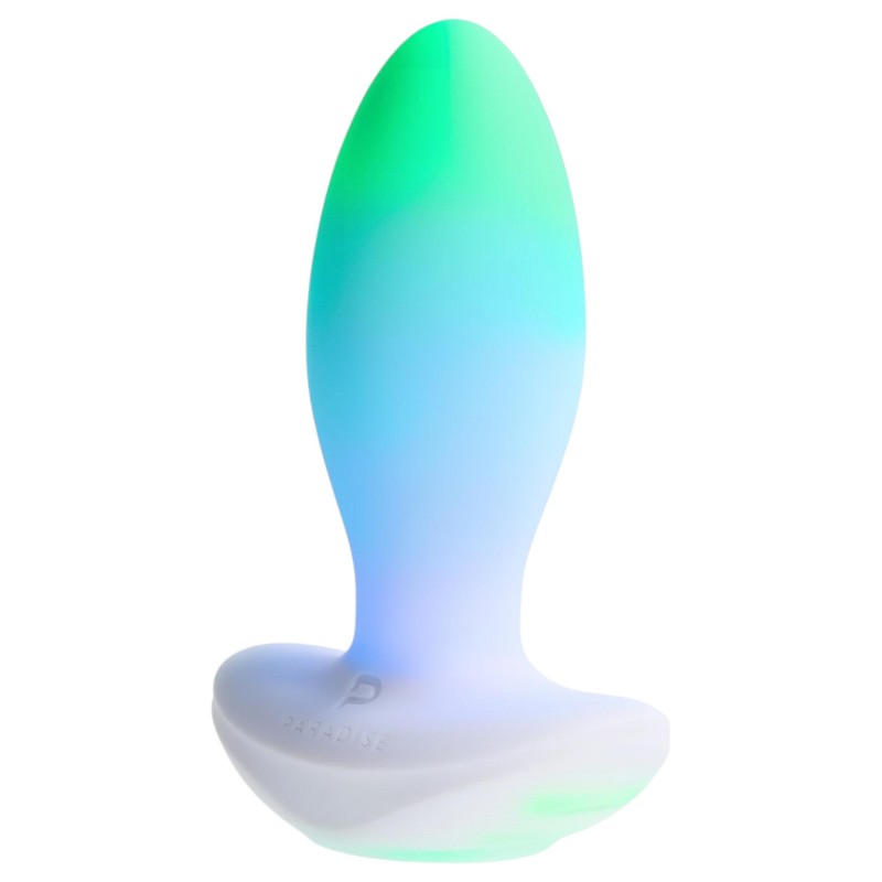 Paradise Illumination - világító vibrációs anál plug (fehér) 150171 termék bemutató kép