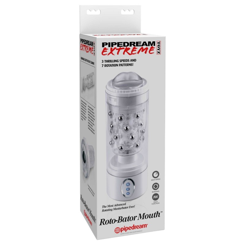 PDX Roto-Bator - vibrációs szájmaszturbátor (fehér) 127222 termék bemutató kép