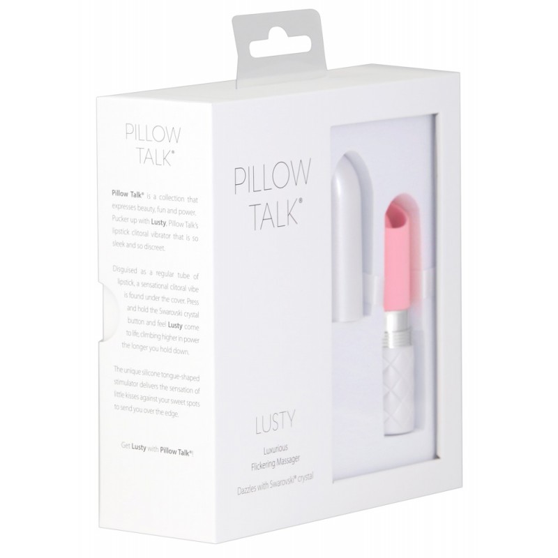 Pillow Talk Lusty - akkus, nyelves rúdvibrátor (pink) 73077 termék bemutató kép
