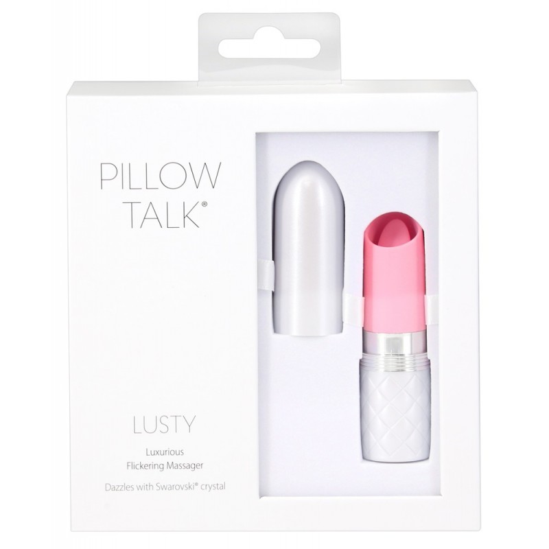 Pillow Talk Lusty - akkus, nyelves rúdvibrátor (pink) 73078 termék bemutató kép