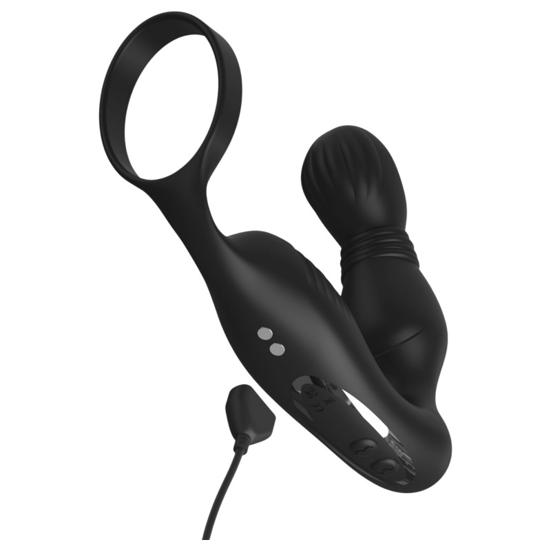 Pipedream - Anal Fantasy Elite - prosztata vibrátor péniszgyűrűvel (fekete) 136989 termék bemutató kép