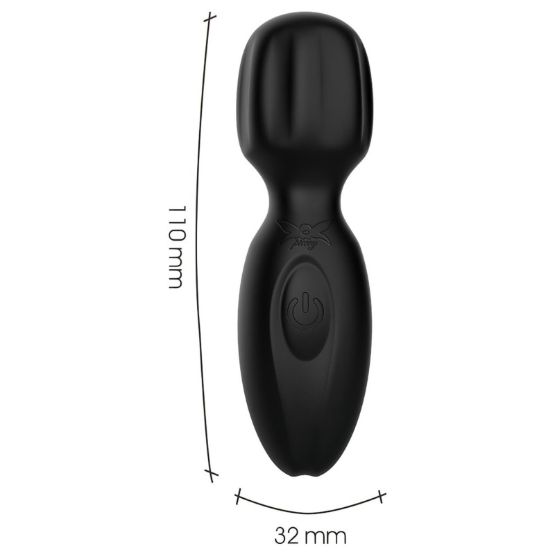 Pixey 2GO - akkus mini masszírozó wand vibrátor (fekete) 167771 termék bemutató kép