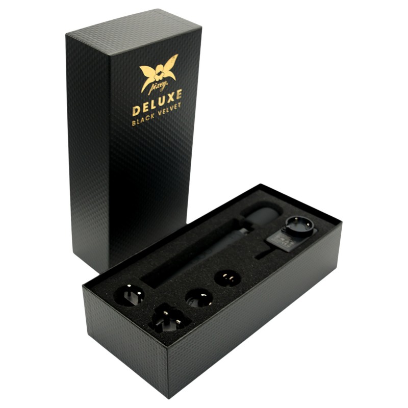 Pixey Deluxe Black Velvet - wand vibrátor M (fekete) 140112 termék bemutató kép
