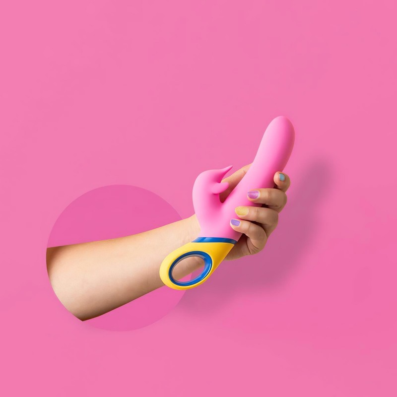 PMV20 Copy Dolphin - forgó, csiklókaros vibrátor (pink) 98494 termék bemutató kép