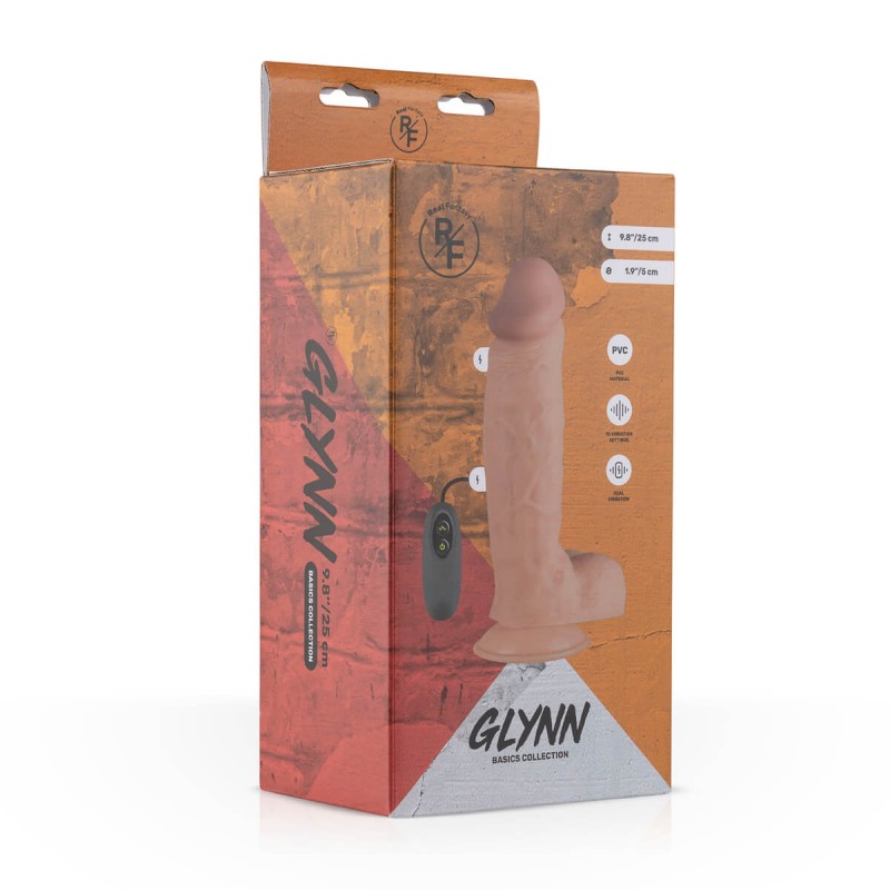 Real Fantasy Glynn - akkus, élethű vibrátor - 25cm (natúr) 87733 termék bemutató kép