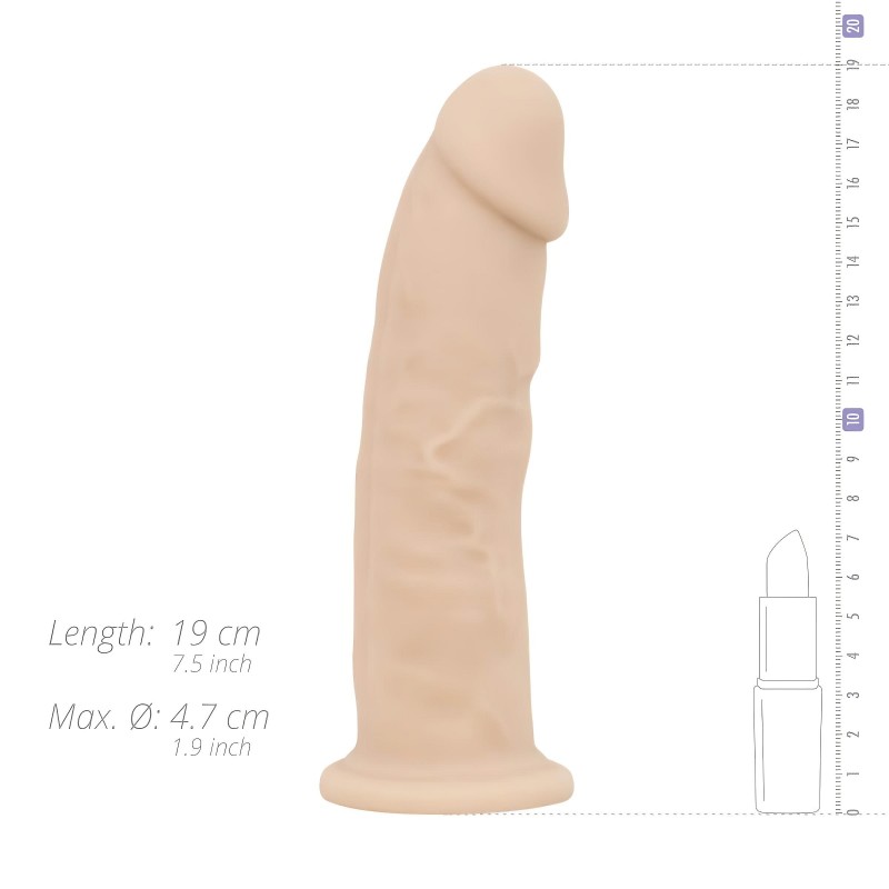 Real Fantasy Winston - tapadókorongos vibrátor - 19 cm (testszínű) 141944 termék bemutató kép